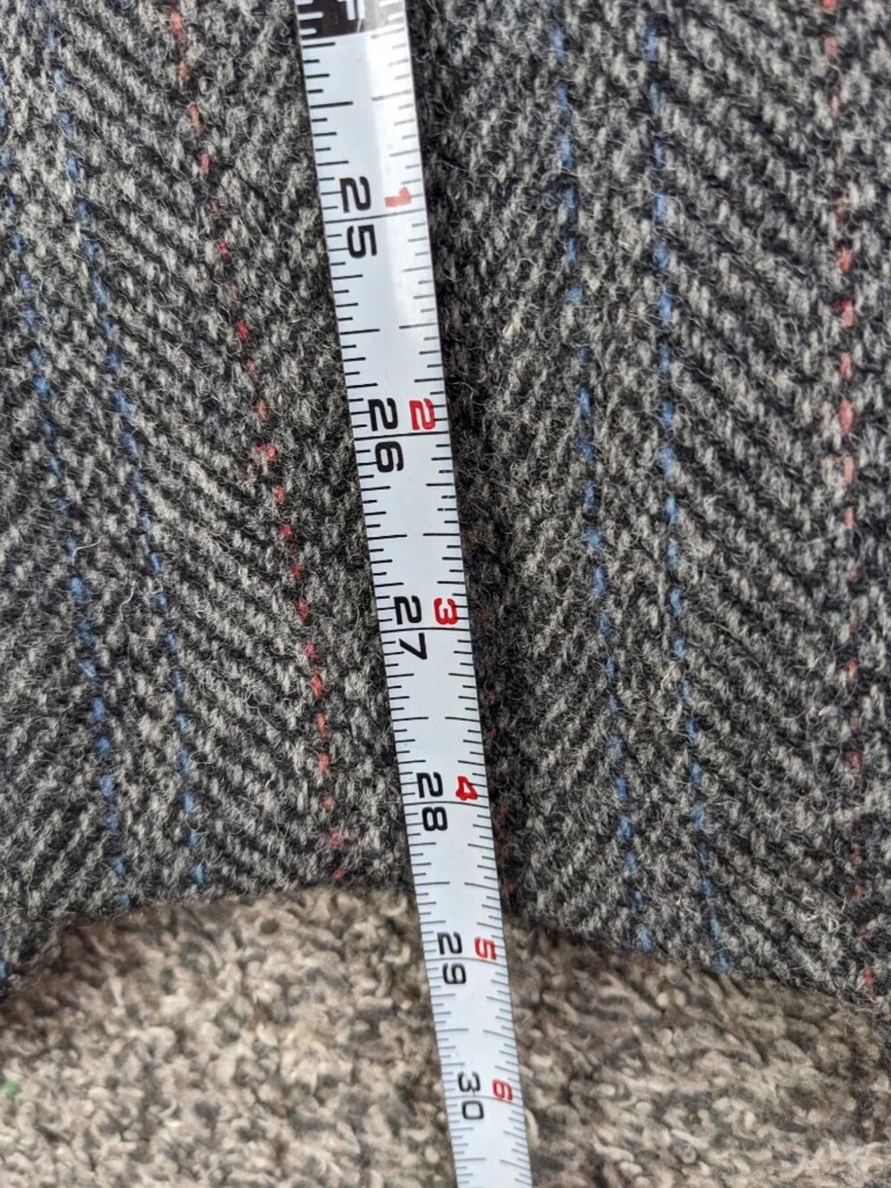 Vintage Harris Tweed Sport Coat Scottish Wool Herringbone Townsman 40S USA Made